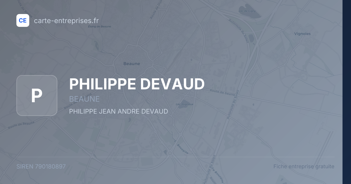 PHILIPPE DEVAUD — 790180897 — fiche entreprise