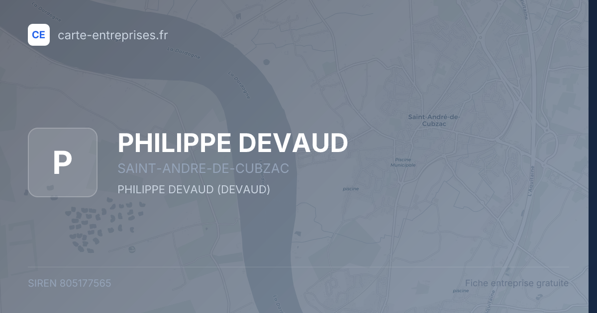 PHILIPPE DEVAUD — 805177565 — fiche entreprise
