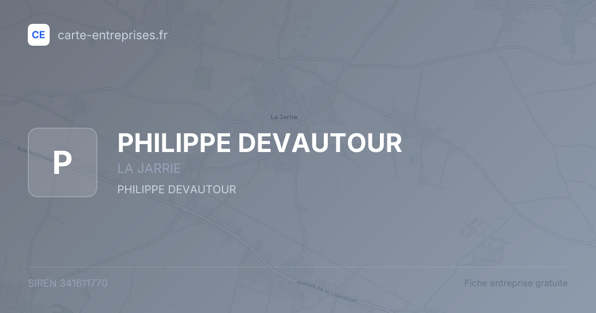 PHILIPPE DEVAUTOUR — 341611770 — fiche entreprise