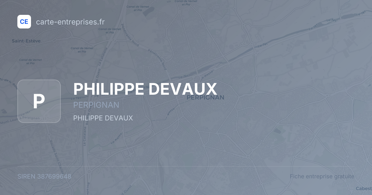 PHILIPPE DEVAUX — 387699648 — fiche entreprise