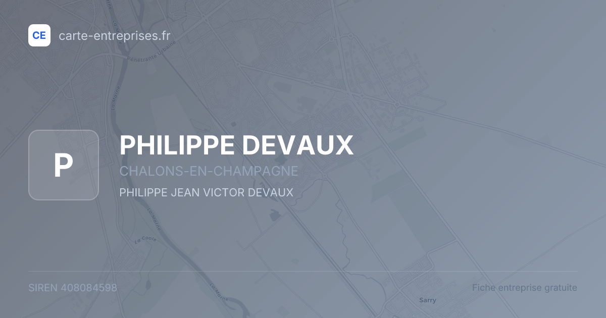 PHILIPPE DEVAUX — 408084598 — fiche entreprise