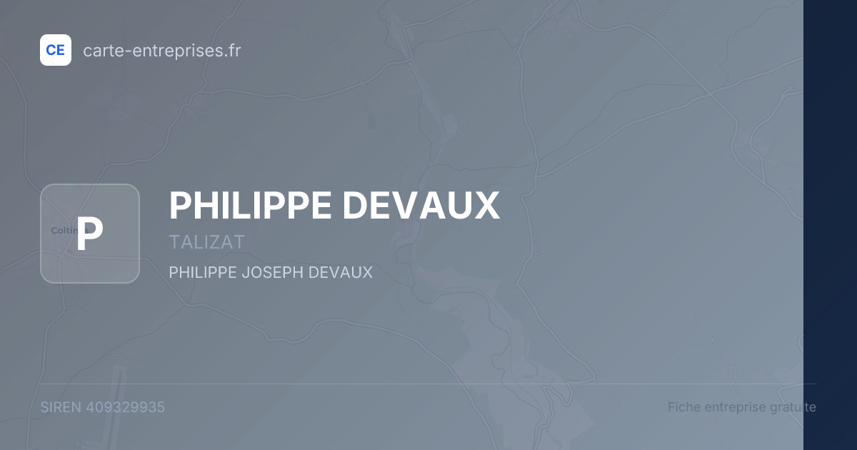 PHILIPPE DEVAUX — 409329935 — fiche entreprise