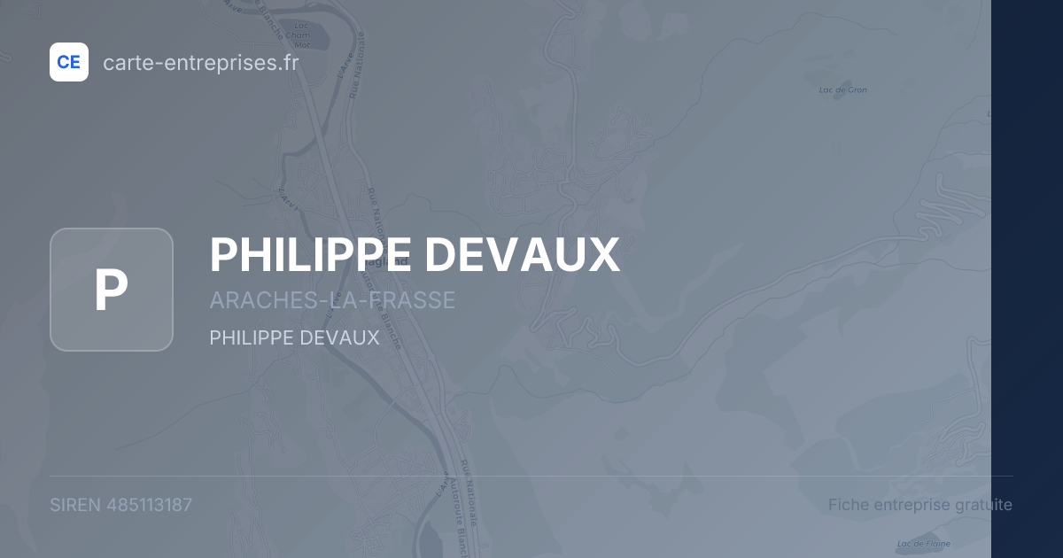 PHILIPPE DEVAUX — 485113187 — fiche entreprise