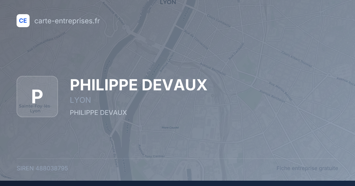PHILIPPE DEVAUX — 488038795 — fiche entreprise