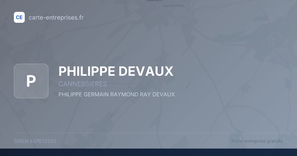 PHILIPPE DEVAUX — 537672552 — fiche entreprise