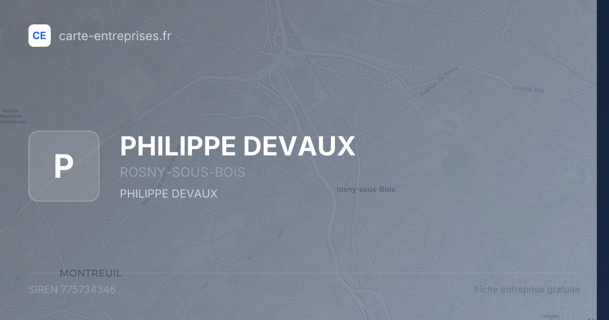PHILIPPE DEVAUX — 775734346 — fiche entreprise