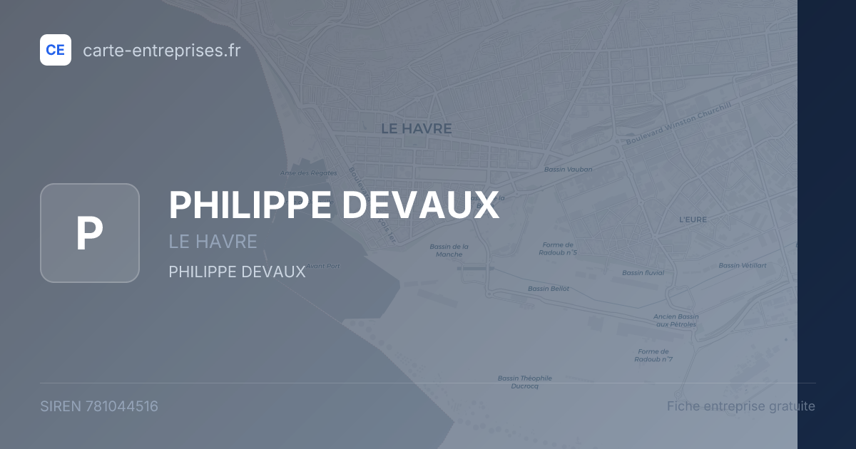 PHILIPPE DEVAUX — 781044516 — fiche entreprise