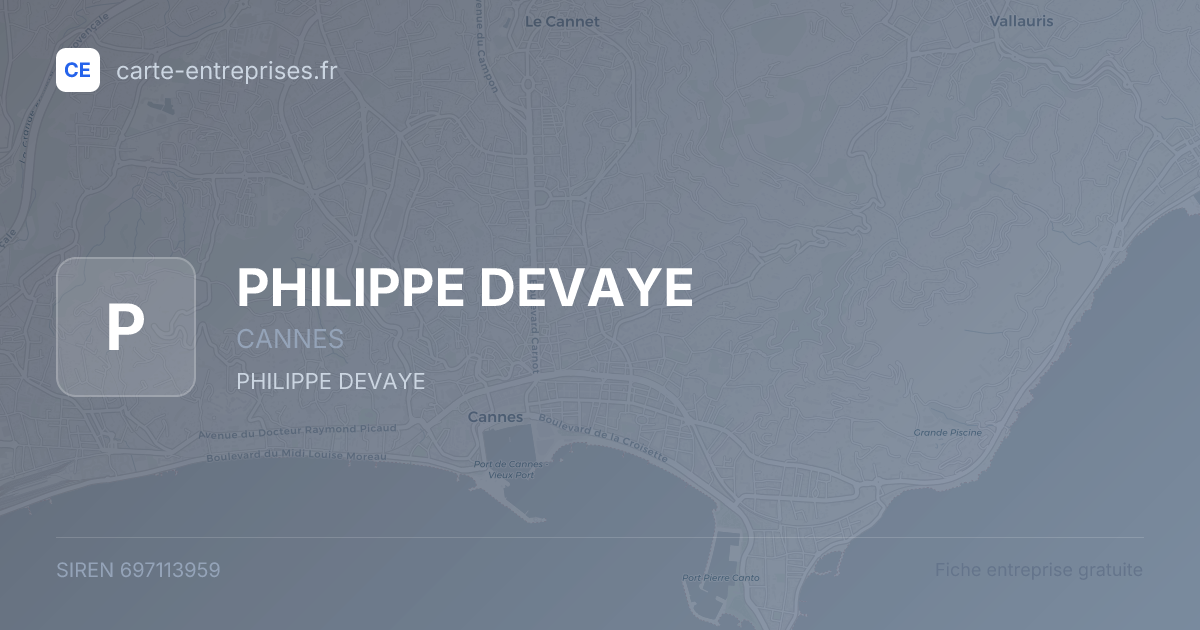 PHILIPPE DEVAYE — 697113959 — fiche entreprise