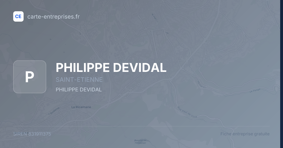 PHILIPPE DEVIDAL — 831911375 — fiche entreprise