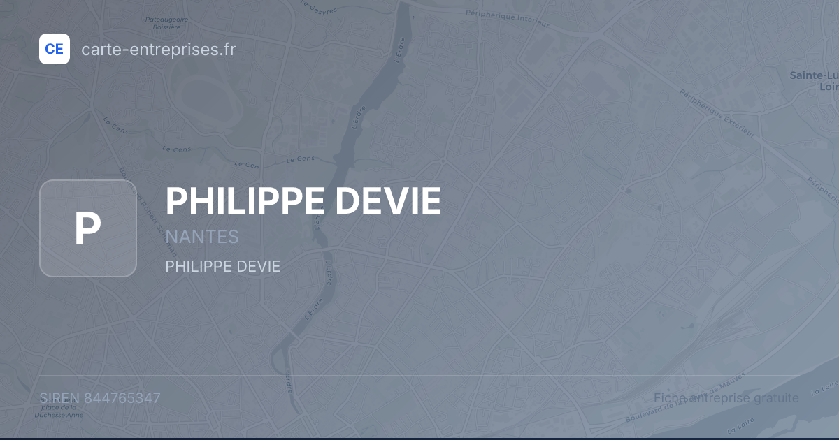 PHILIPPE DEVIE — 844765347 — fiche entreprise