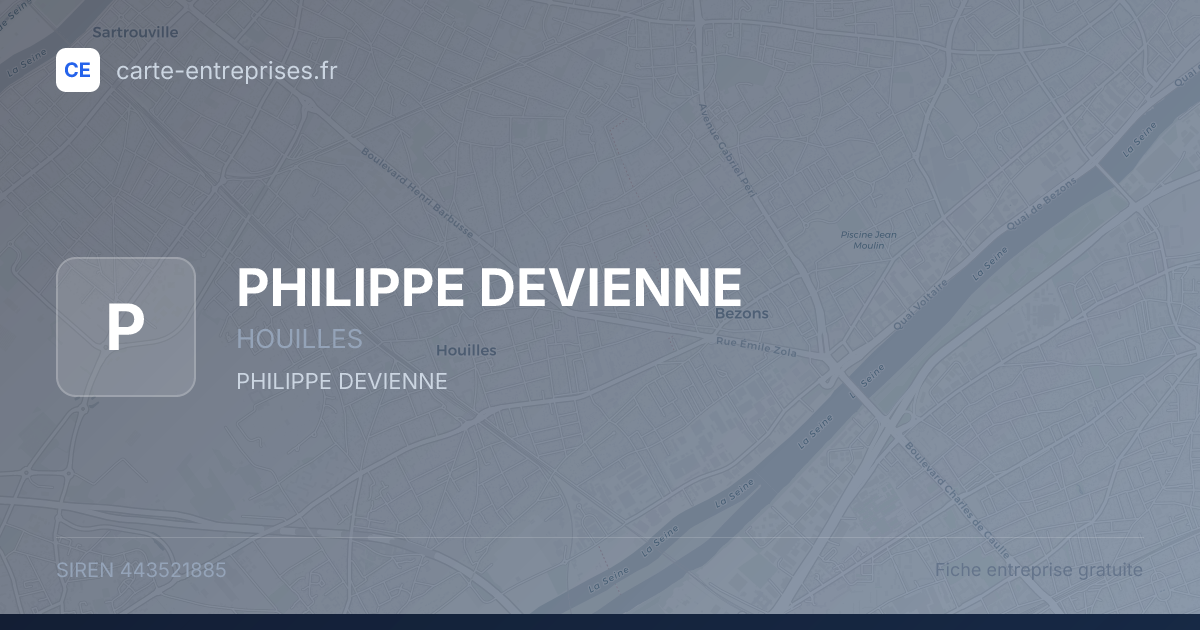 PHILIPPE DEVIENNE — 443521885 — fiche entreprise