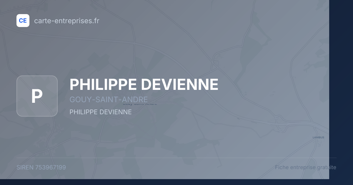 PHILIPPE DEVIENNE — 753967199 — fiche entreprise