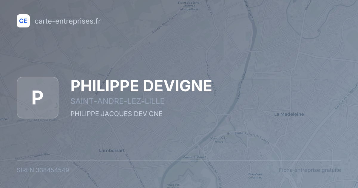 PHILIPPE DEVIGNE — 338454549 — fiche entreprise