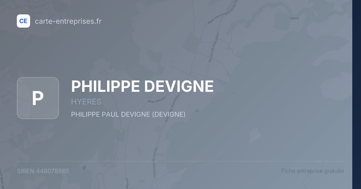 PHILIPPE DEVIGNE — 448078865 — fiche entreprise