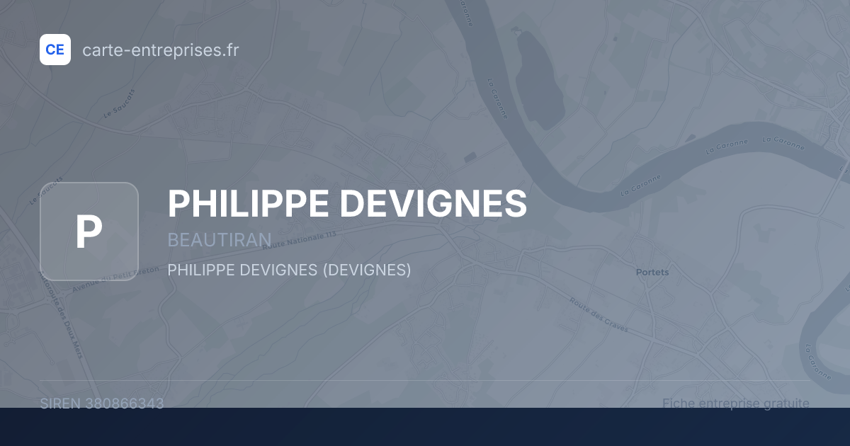 PHILIPPE DEVIGNES — 380866343 — fiche entreprise