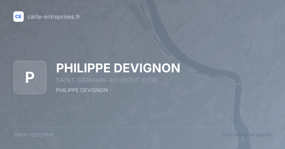PHILIPPE DEVIGNON — 788237816 — fiche entreprise