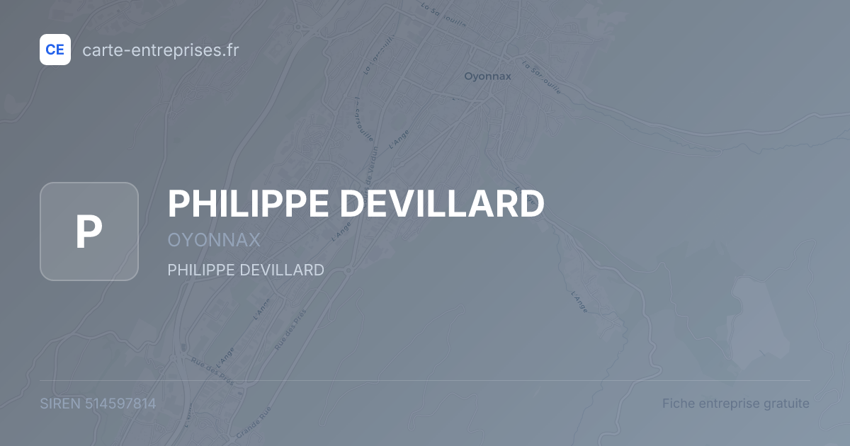 PHILIPPE DEVILLARD — 514597814 — fiche entreprise