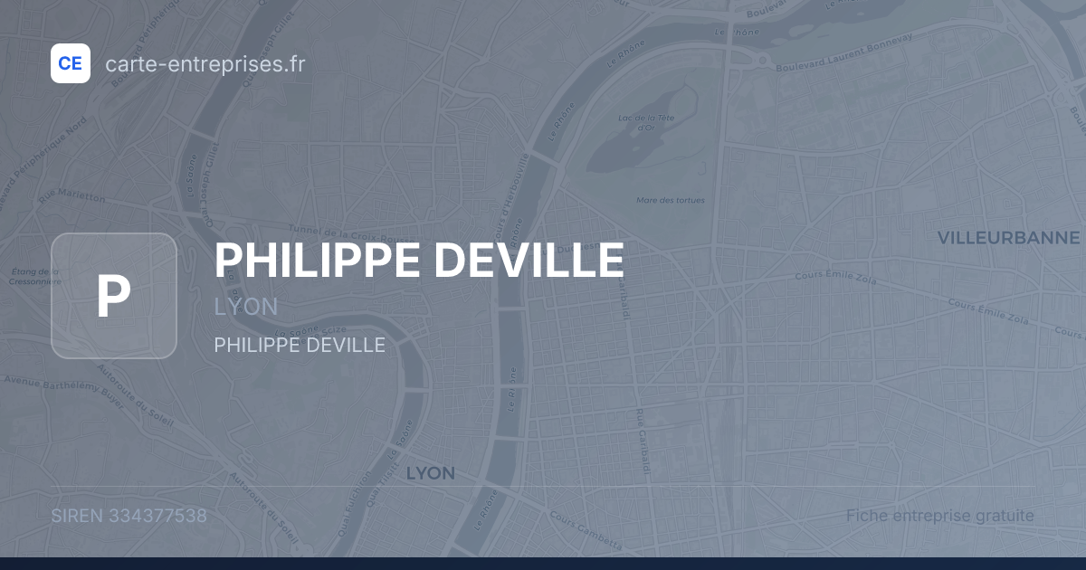 PHILIPPE DEVILLE — 334377538 — fiche entreprise