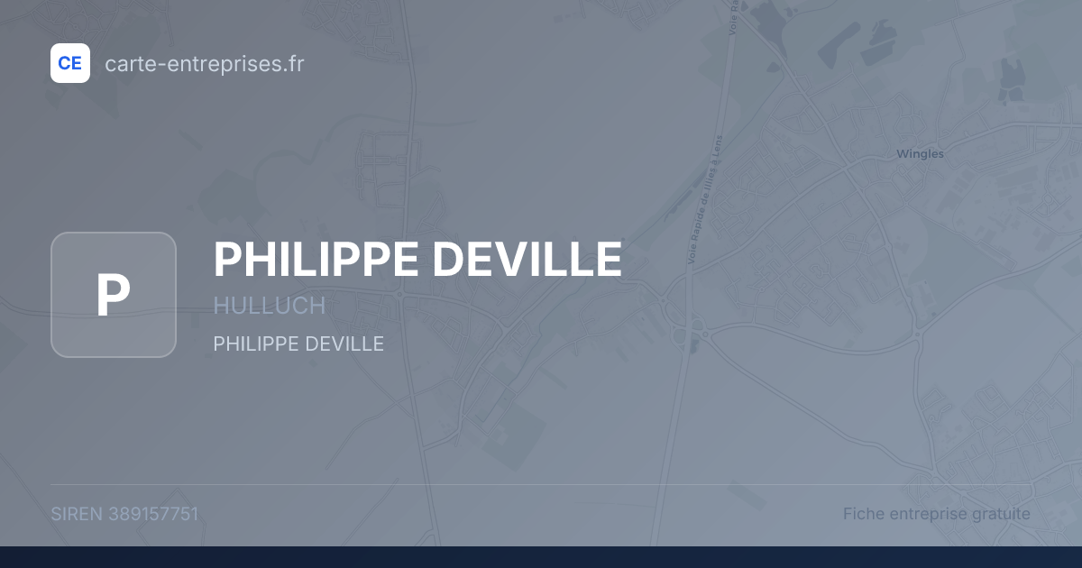 PHILIPPE DEVILLE — 389157751 — fiche entreprise