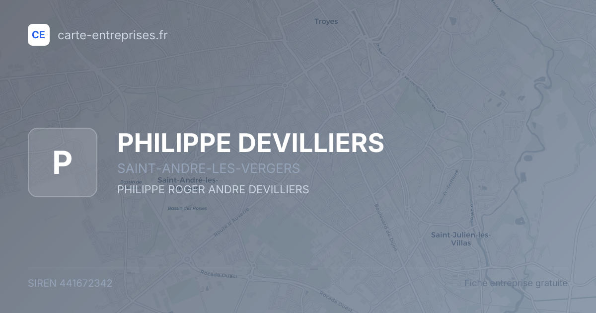 PHILIPPE DEVILLIERS — 441672342 — fiche entreprise