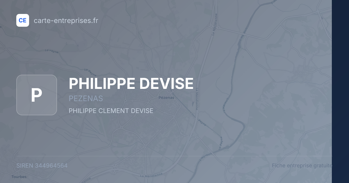 PHILIPPE DEVISE — 344964564 — fiche entreprise