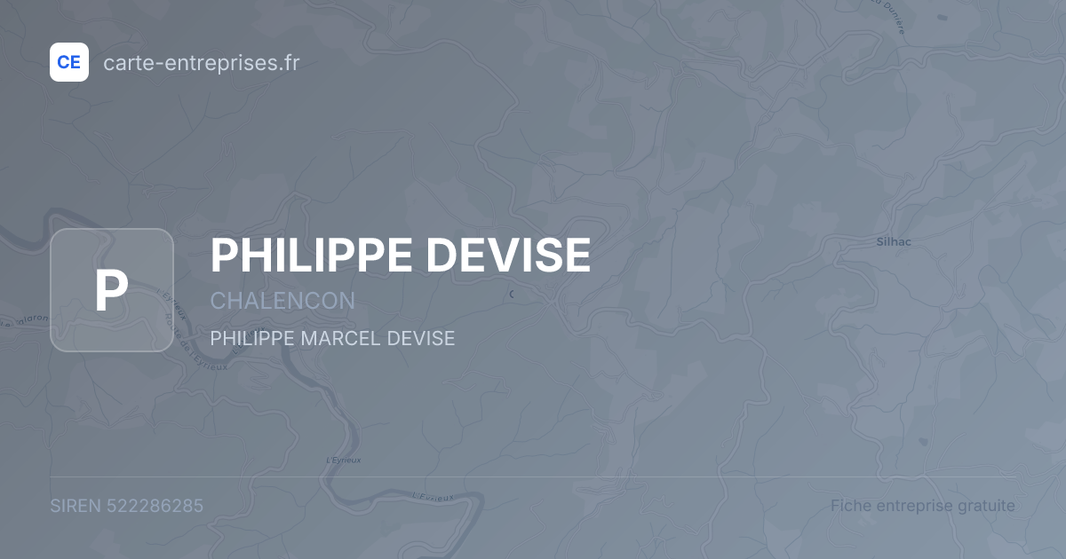 PHILIPPE DEVISE — 522286285 — fiche entreprise