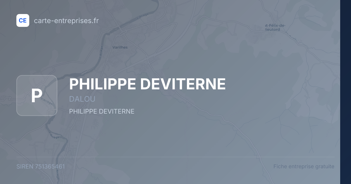 PHILIPPE DEVITERNE — 751365461 — fiche entreprise