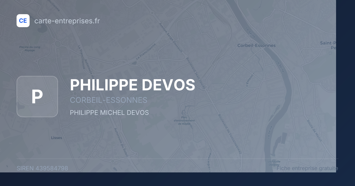 PHILIPPE DEVOS — 439584798 — fiche entreprise