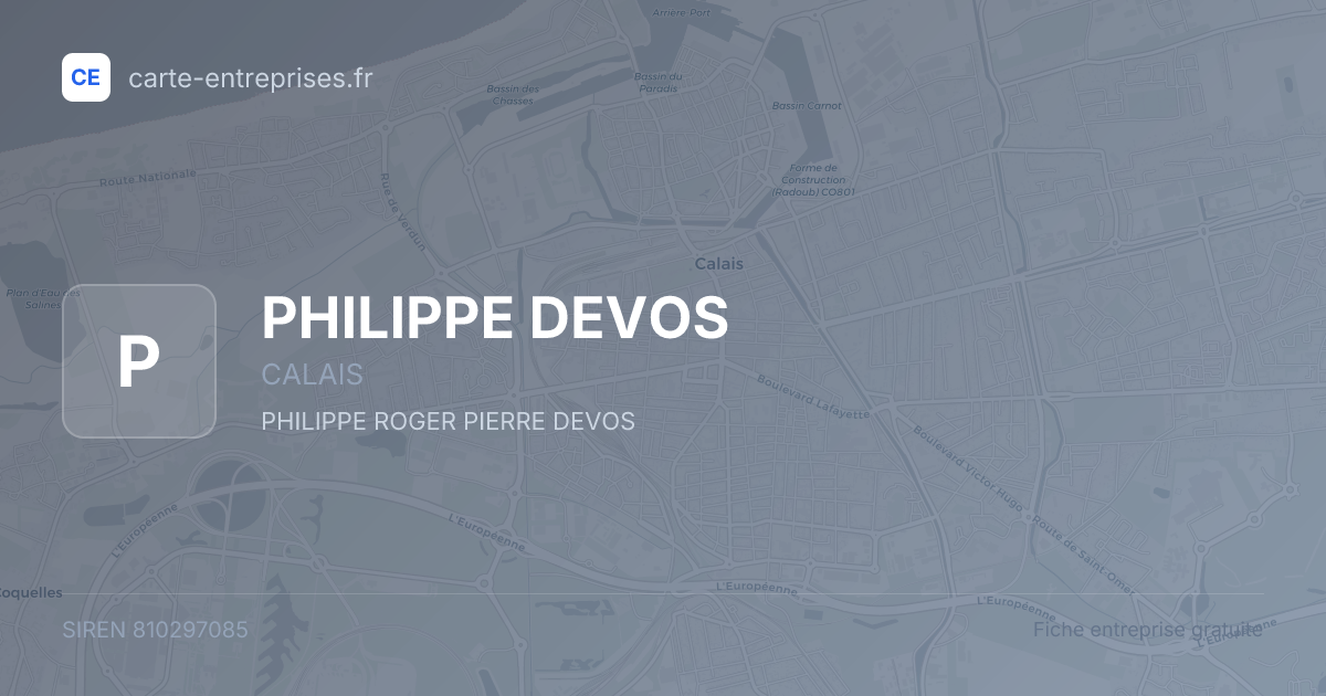PHILIPPE DEVOS — 810297085 — fiche entreprise