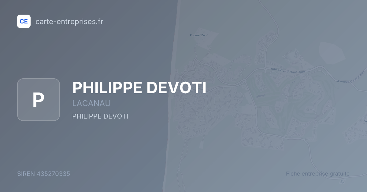 PHILIPPE DEVOTI — 435270335 — fiche entreprise