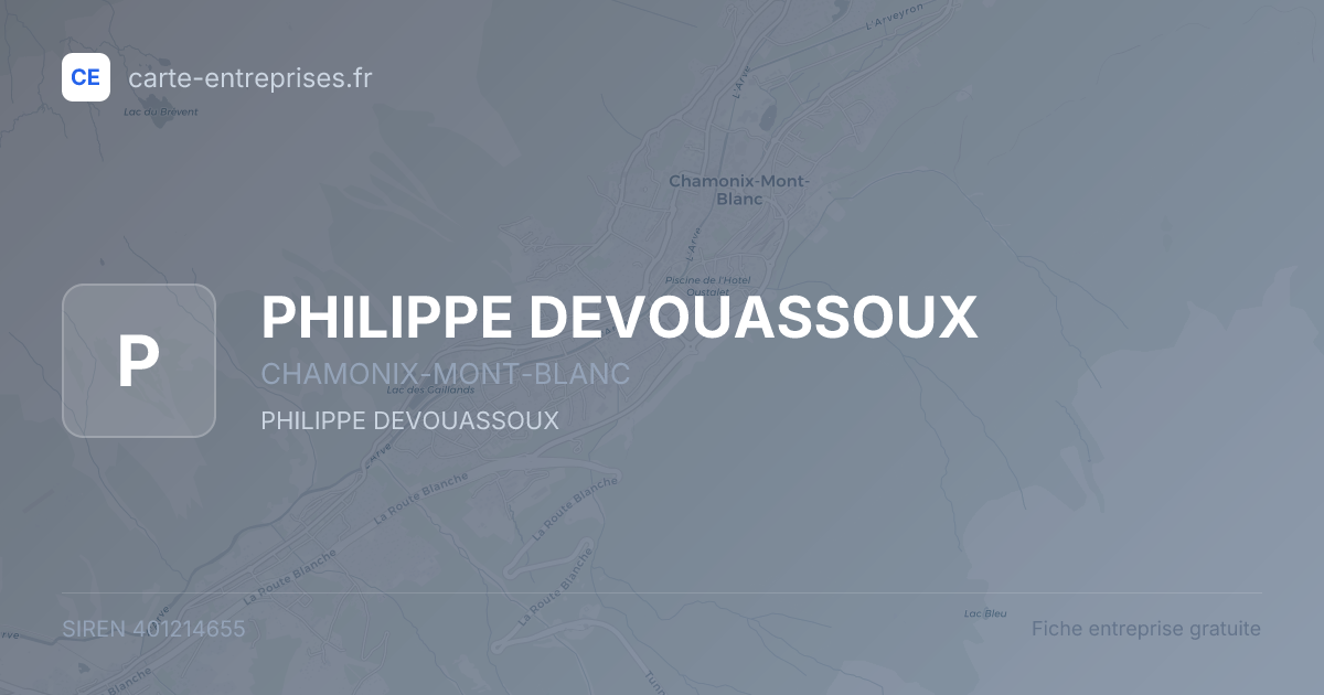 PHILIPPE DEVOUASSOUX — 401214655 — fiche entreprise