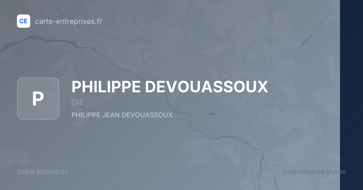 PHILIPPE DEVOUASSOUX — 803606151 — fiche entreprise