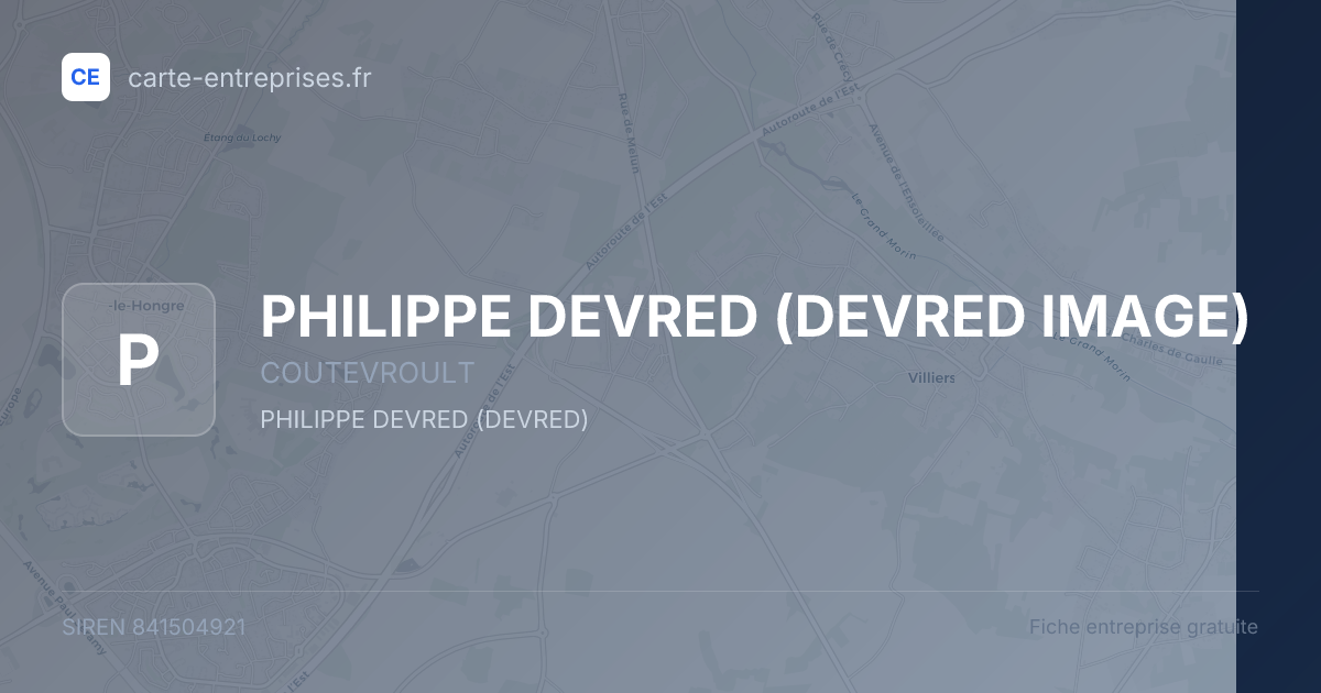 PHILIPPE DEVRED (DEVRED IMAGE) — 841504921 — fiche entreprise