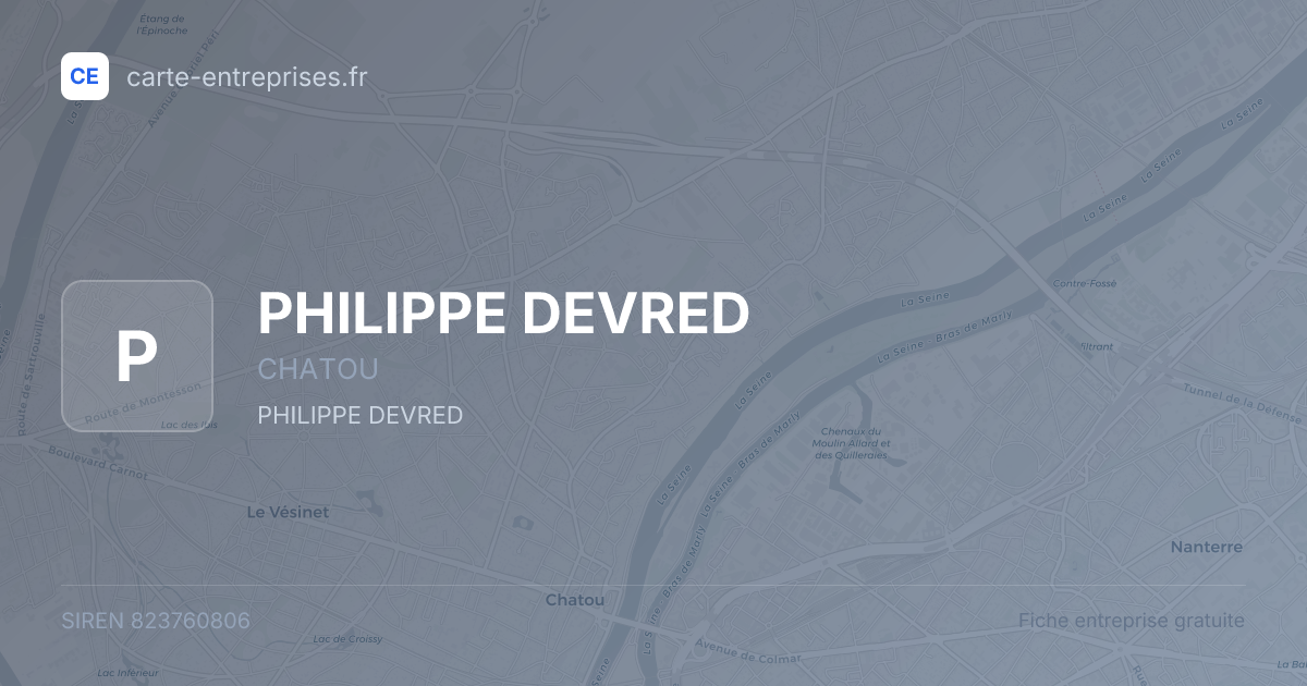 PHILIPPE DEVRED — 823760806 — fiche entreprise