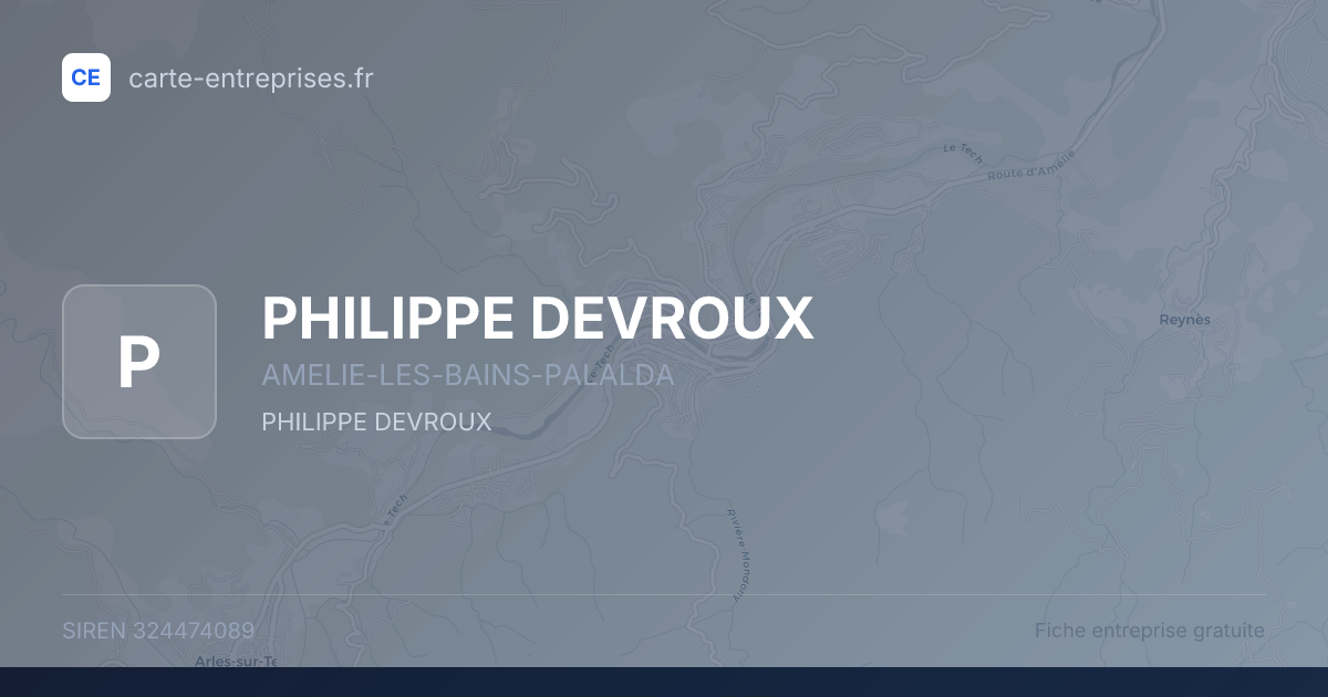 PHILIPPE DEVROUX — 324474089 — fiche entreprise