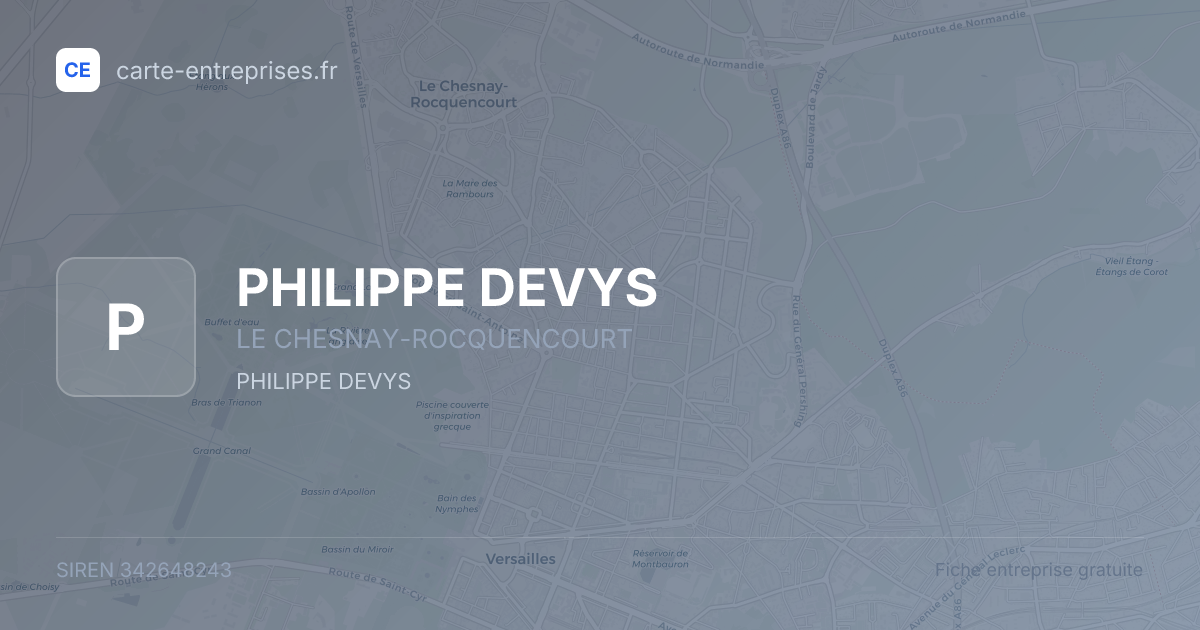 PHILIPPE DEVYS — 342648243 — fiche entreprise