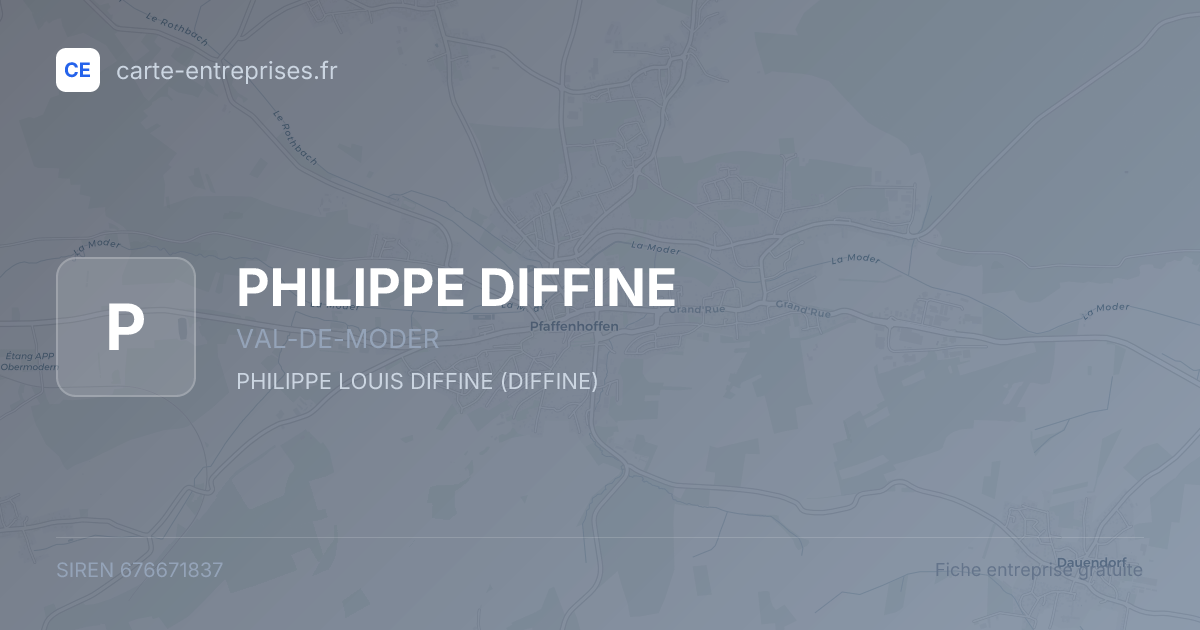 PHILIPPE DIFFINE — 676671837 — fiche entreprise