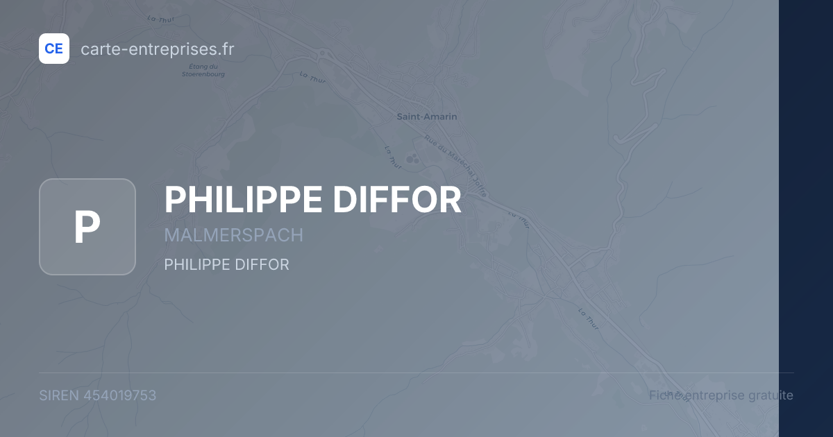 PHILIPPE DIFFOR — 454019753 — fiche entreprise