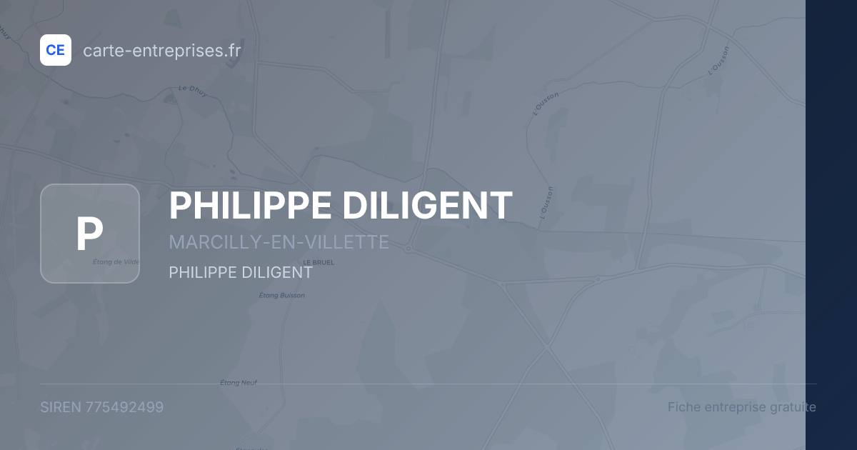 PHILIPPE DILIGENT — 775492499 — fiche entreprise