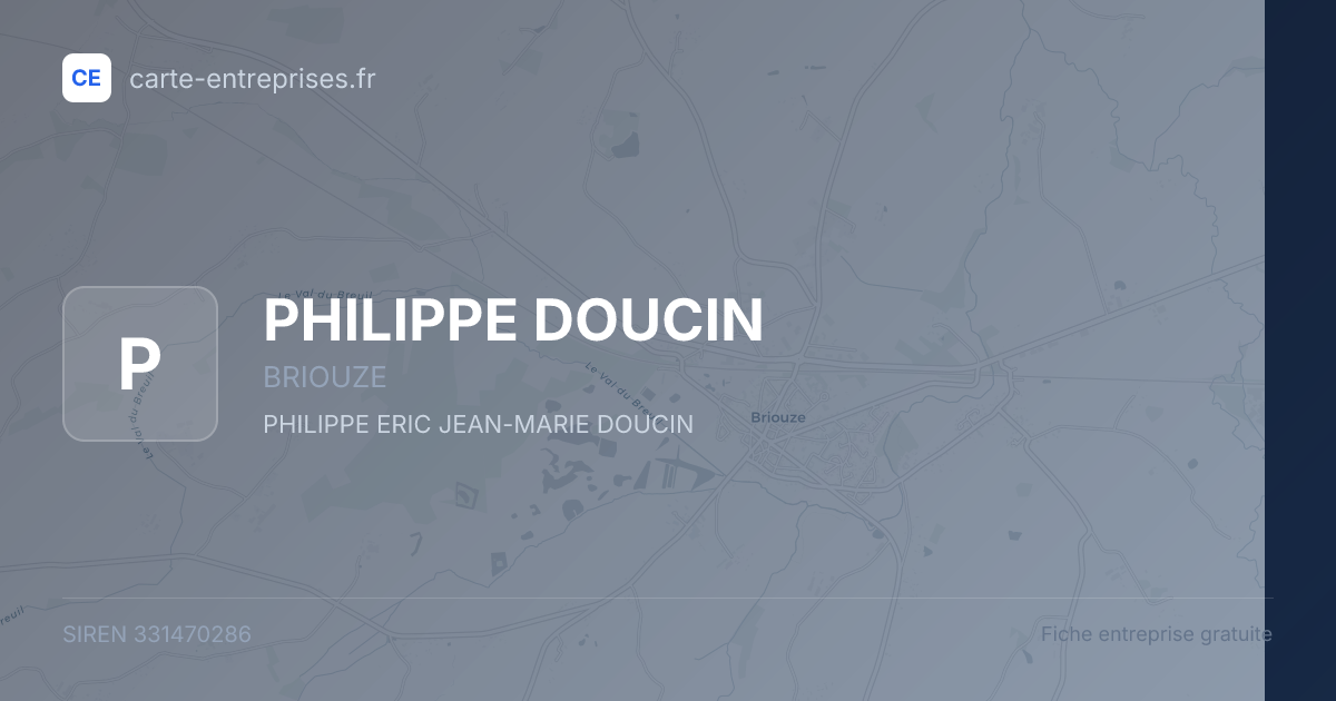PHILIPPE DOUCIN — 331470286 — fiche entreprise