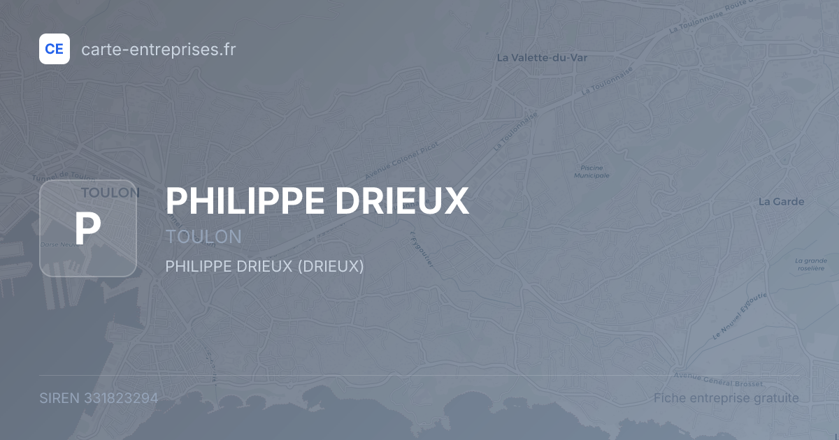 PHILIPPE DRIEUX — 331823294 — fiche entreprise