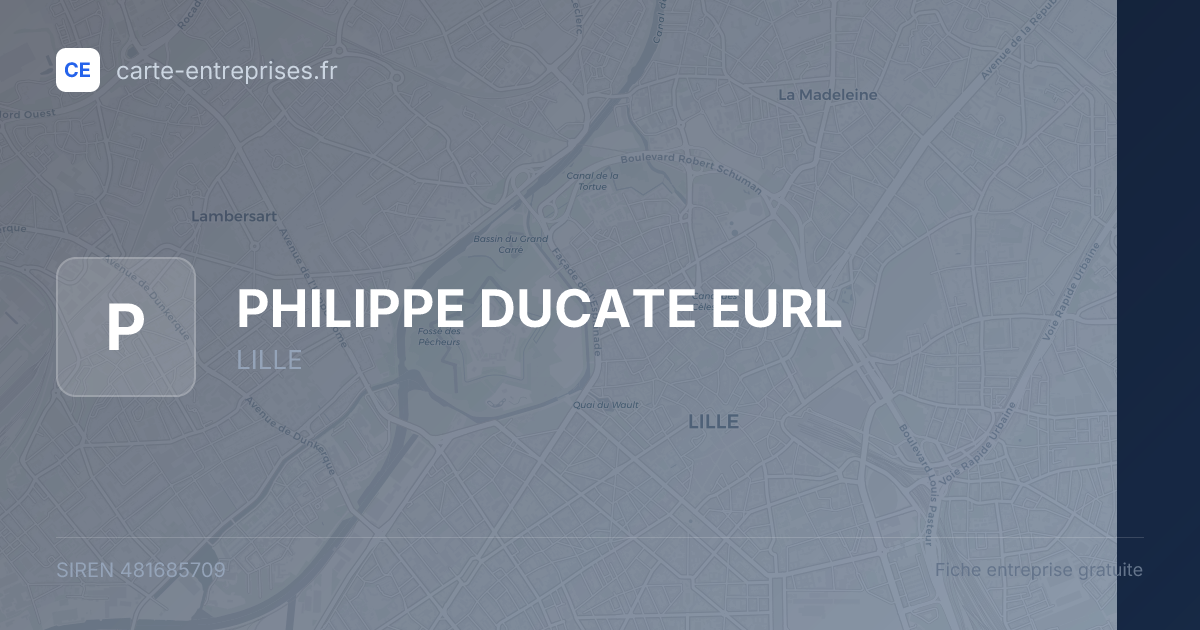 PHILIPPE DUCATE EURL — 481685709 — fiche entreprise