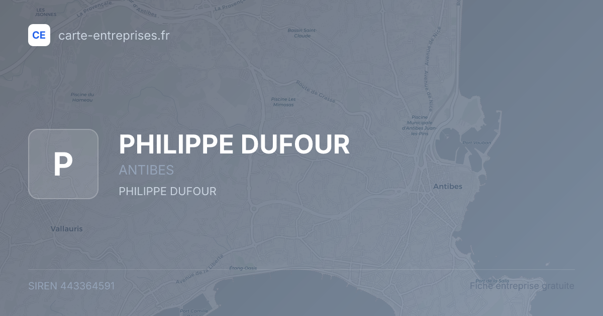 PHILIPPE DUFOUR — 443364591 — fiche entreprise