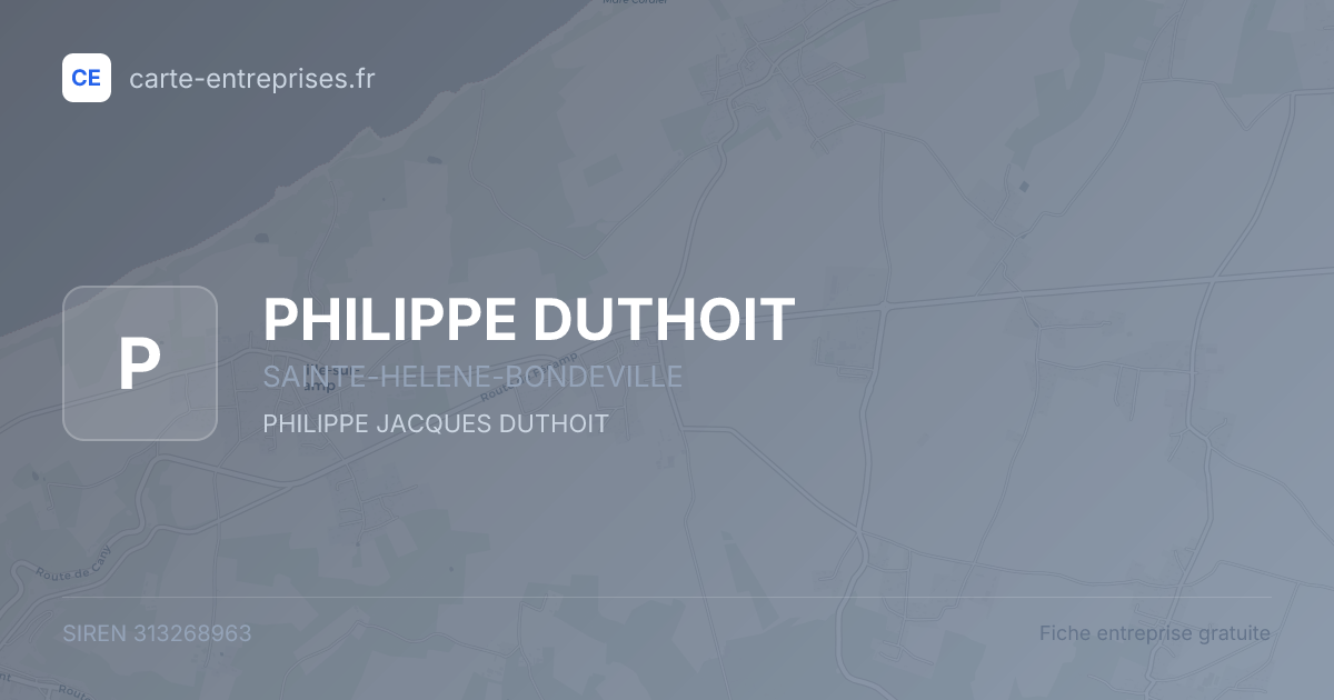 PHILIPPE DUTHOIT — 313268963 — fiche entreprise