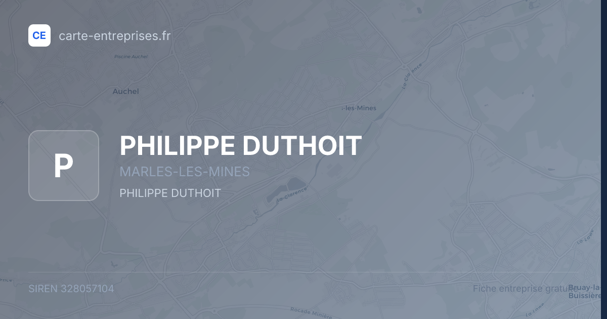 PHILIPPE DUTHOIT — 328057104 — fiche entreprise