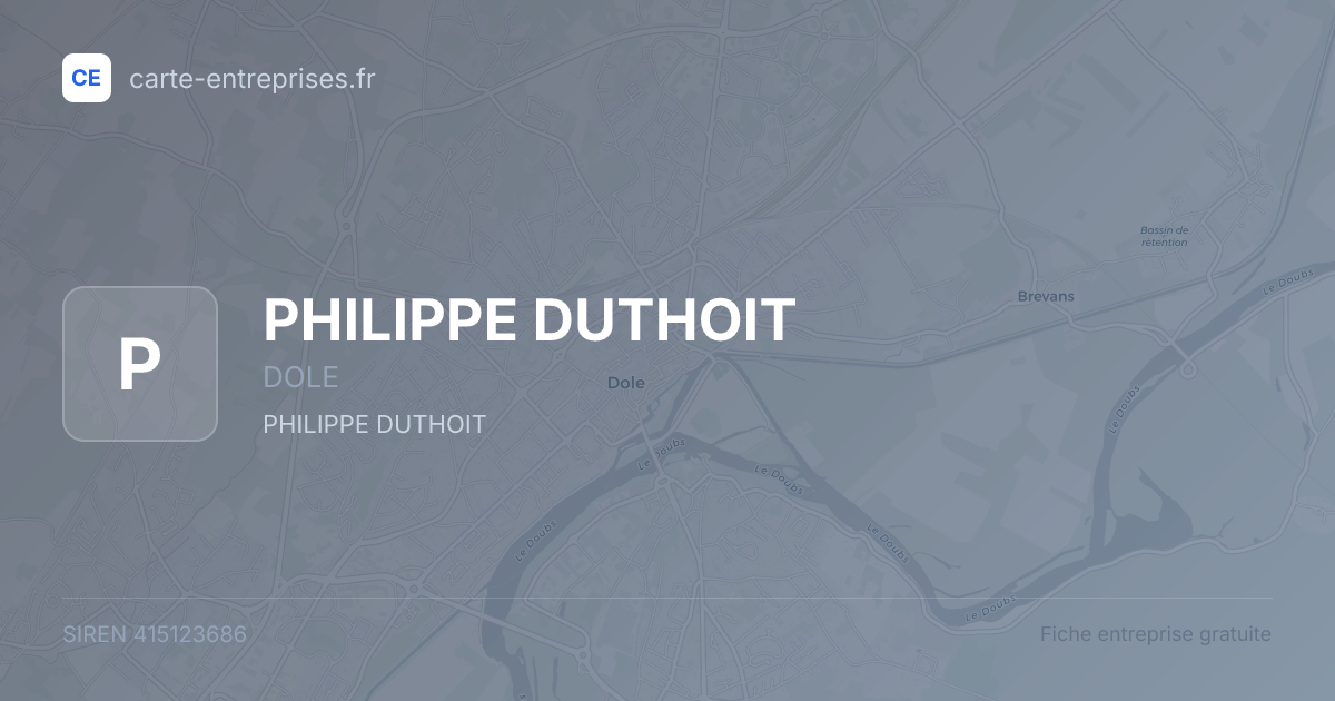 PHILIPPE DUTHOIT — 415123686 — fiche entreprise