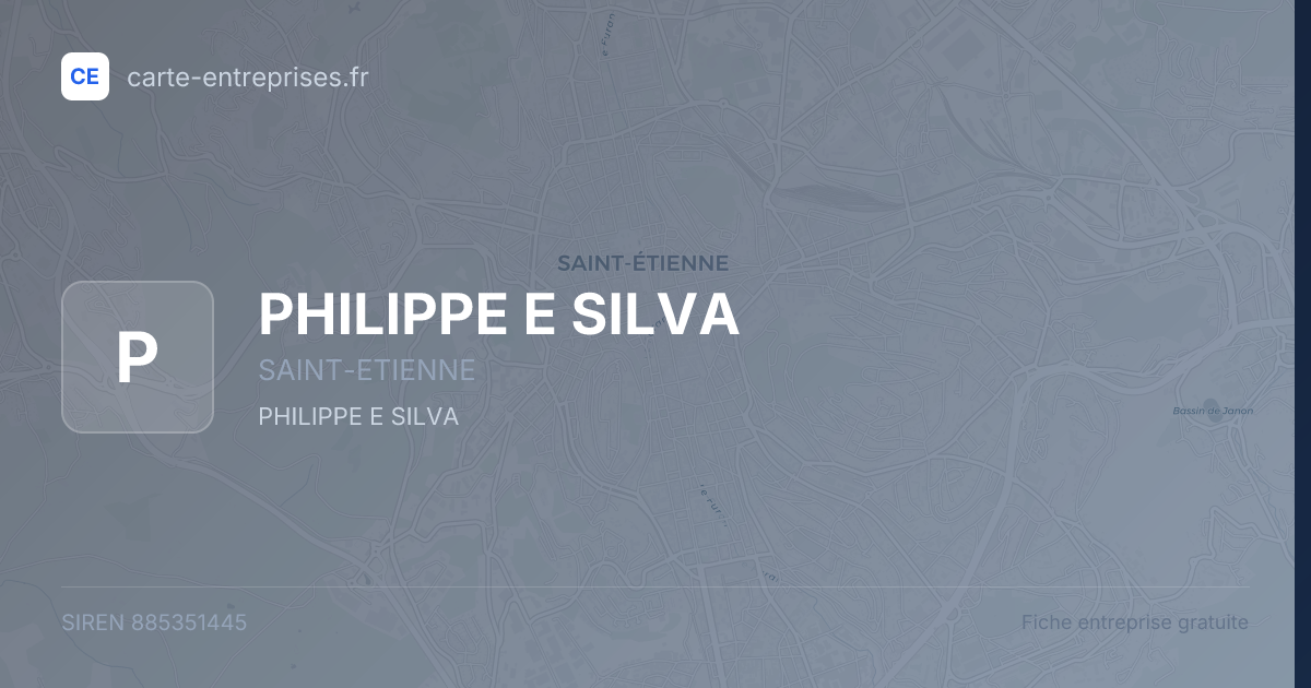 PHILIPPE E SILVA — 885351445 — fiche entreprise