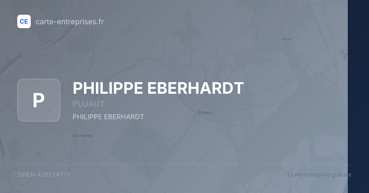 PHILIPPE EBERHARDT — 409724770 — fiche entreprise