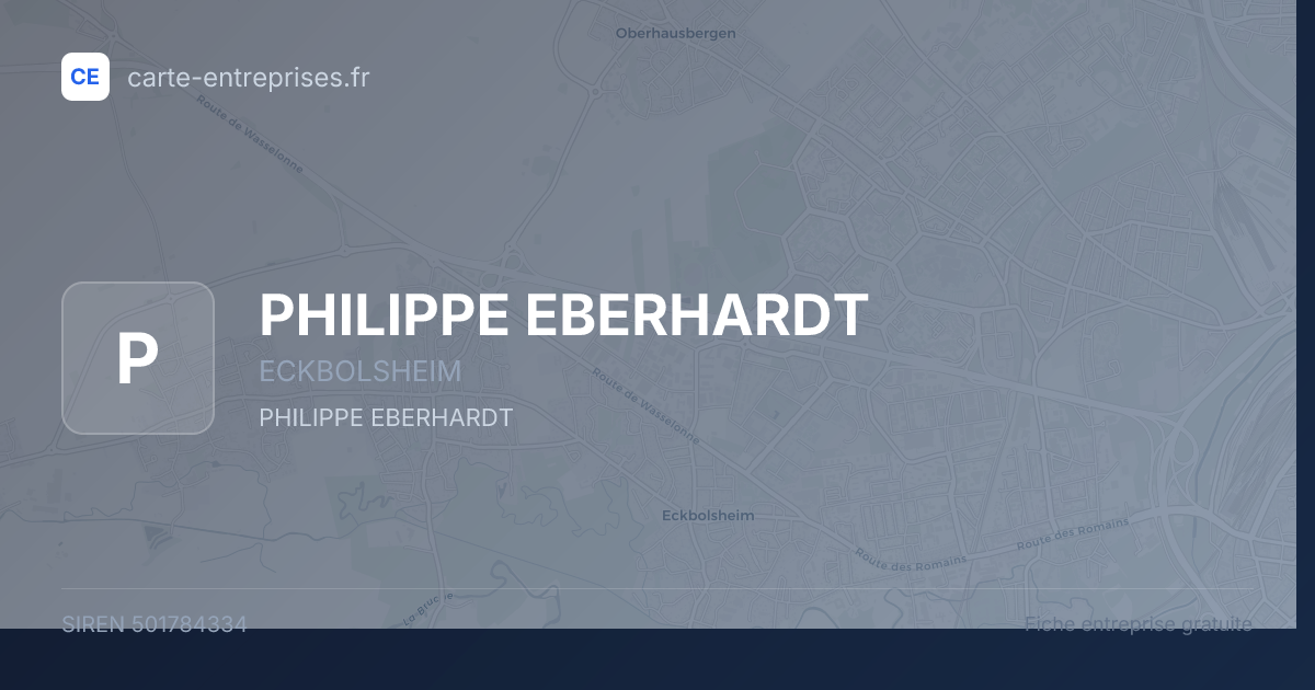 PHILIPPE EBERHARDT — 501784334 — fiche entreprise