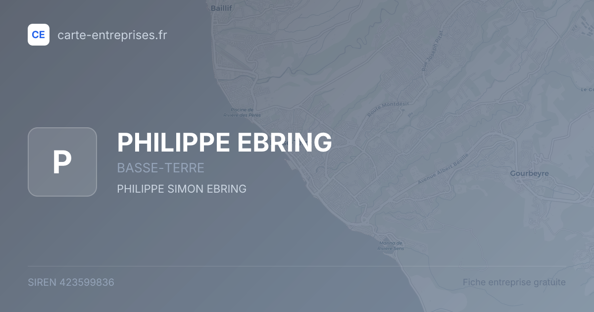 PHILIPPE EBRING — 423599836 — fiche entreprise